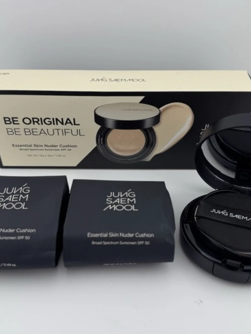 Jung Saem Mool Essential Skin Nuder Cushion Bundle 14g+2 Refills In 23 Med Deep